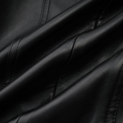 Daphné eyelet-embellished leather jacket & skirt matching set