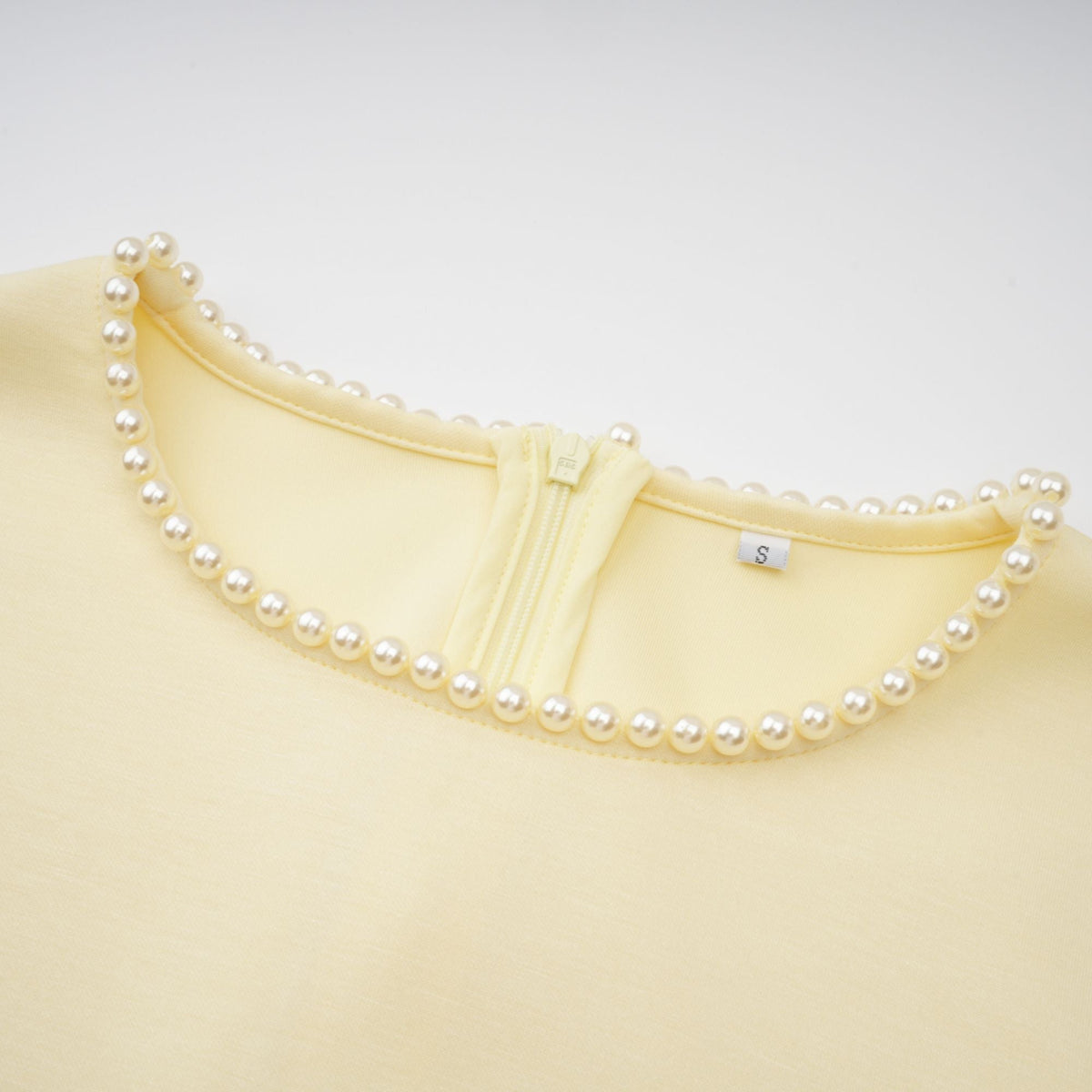 murray Yellow Pearl Trim Shawl Detail Maxi Dress