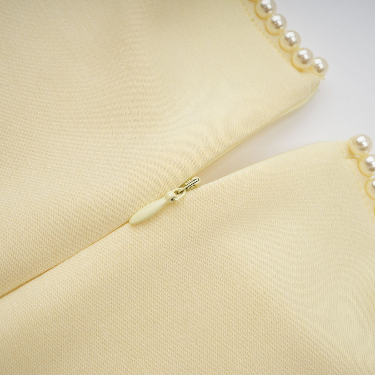 murray Yellow Pearl Trim Shawl Detail Maxi Dress