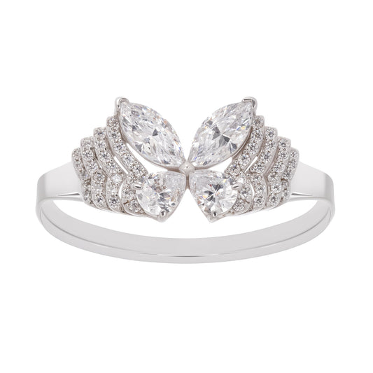 Zélie Sterling Silver Butterfly Shaped Gemstone Ring