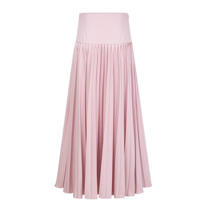 Cape Bow Pearl Corset Pleated Maxi Dress