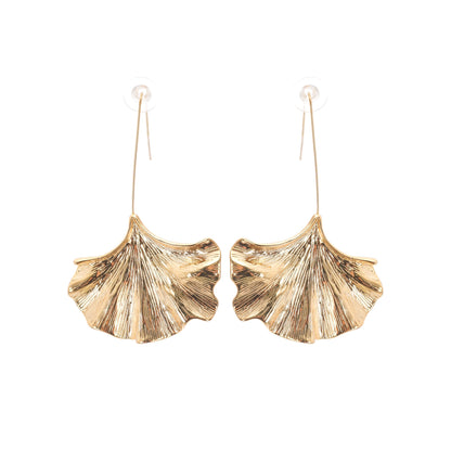 Juliet gold ginkgo drop earrings
