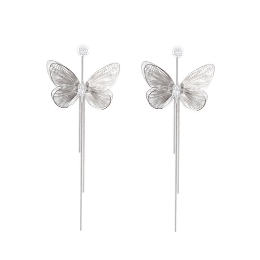 Zoë butterfly fringe dangle earrings