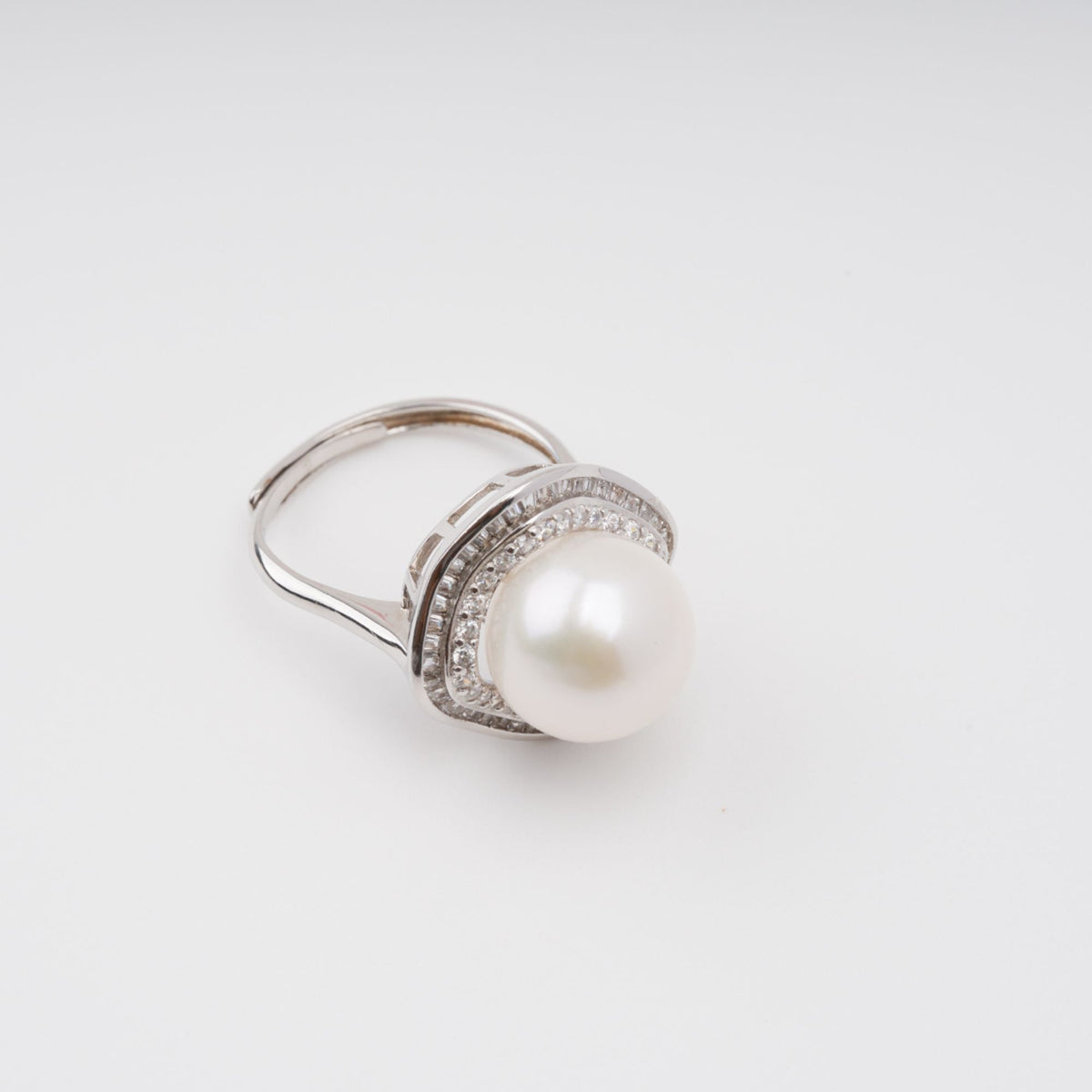 Hortense Sterling Silver Pearl Adjustable Ring