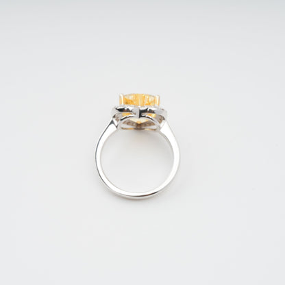 Éphémère Yellow Heart Cut Gemstone Sterling Silver Ring