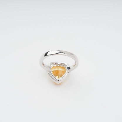 Éphémère Yellow Heart Cut Gemstone Sterling Silver Ring