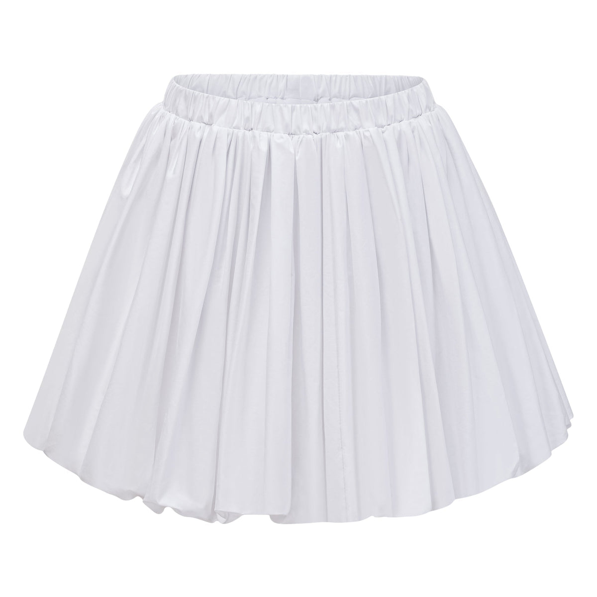tiffany White off-shoulder Ruched Blouse & Skirt Set