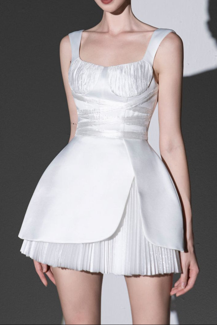 Olina Square Neck Mini Dress