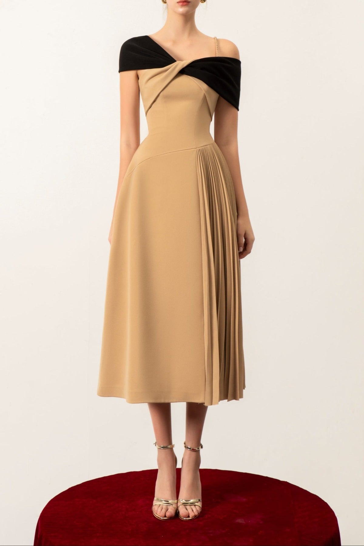 Janine Two-tone Midi Dress