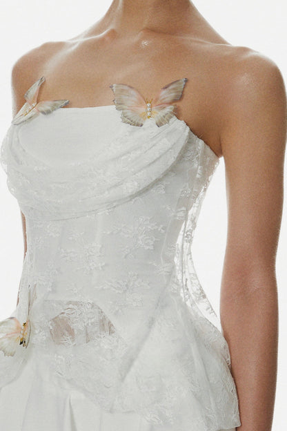 Deneqa Butterfly Lace Corset