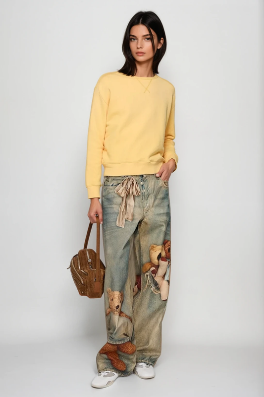 Prima Print Barrel Jeans