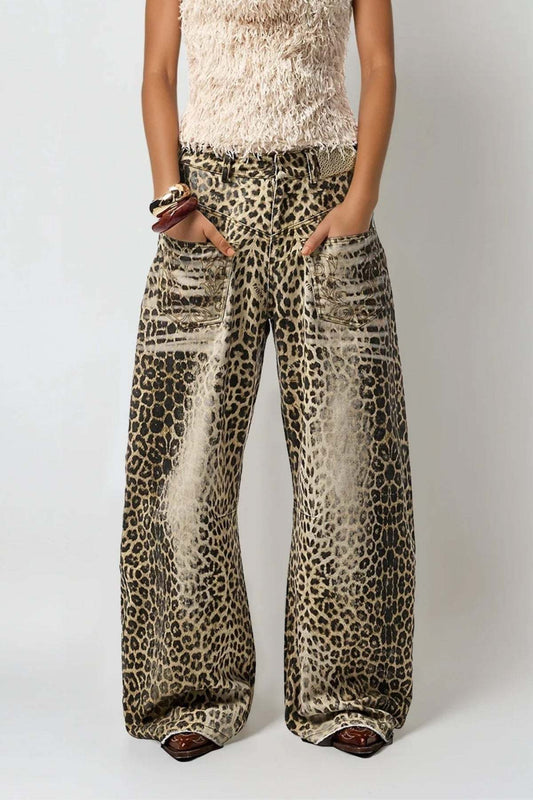 Prima Bleached Leopard Jeans