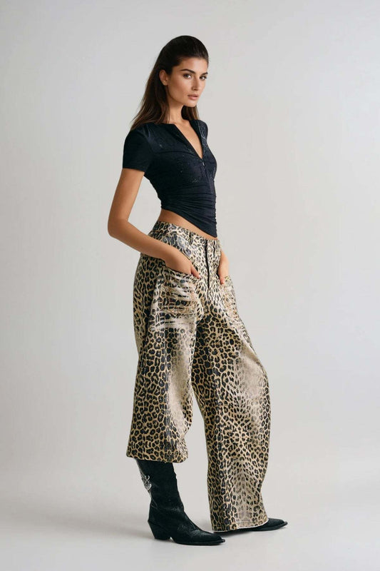Prima Bleached Leopard Jeans