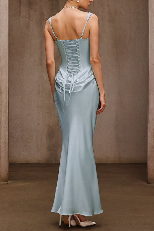 Duyen Sleeveless Corset Maxi Dress In Mint