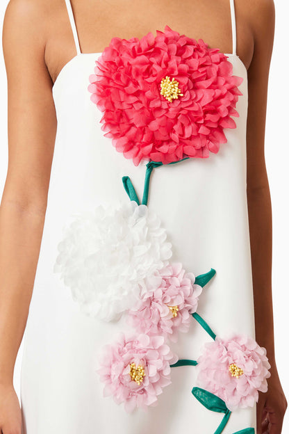 judy Buttercup Embroidered Maxi Dress in White