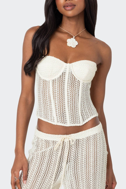 Ines Sheer Crochet Corset