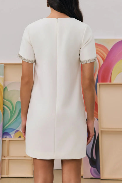 Clarisse bowknot crystal-embellished mini dress