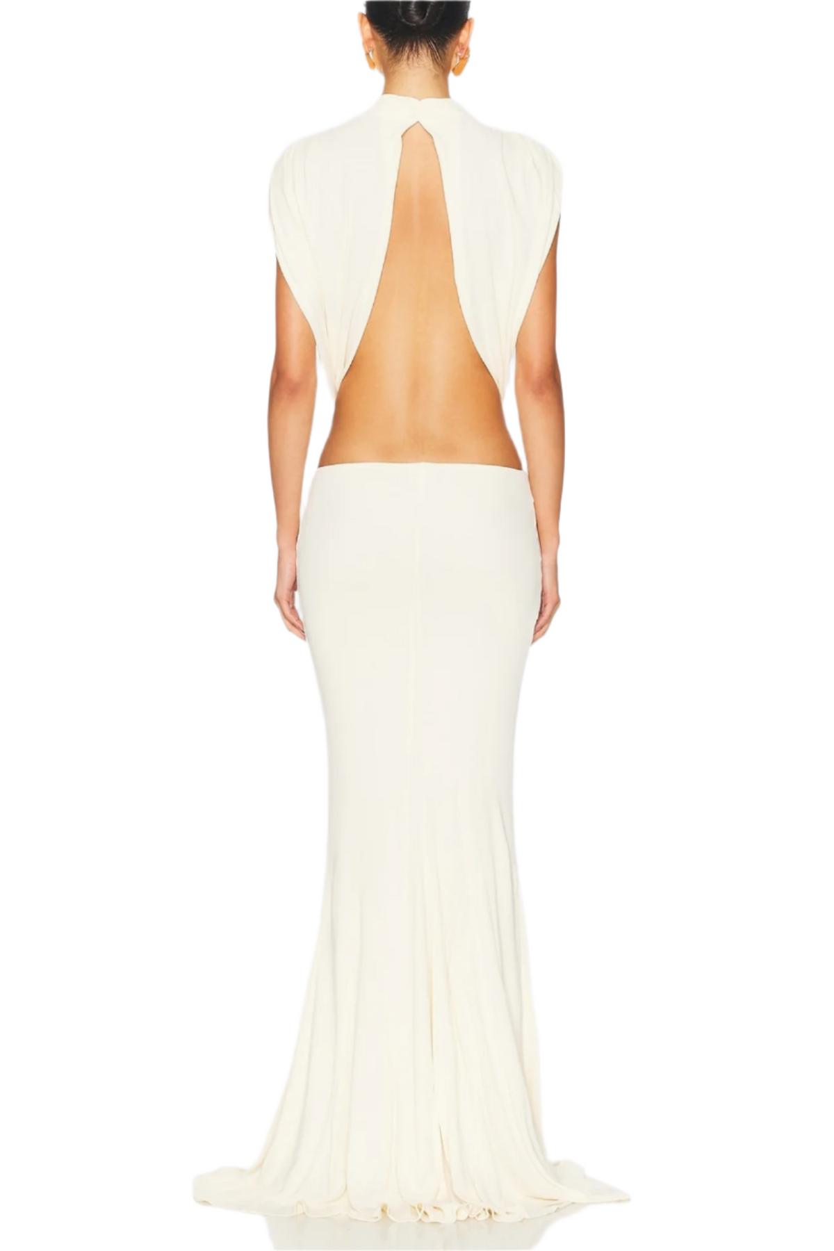 Graillot Bow Cutout Backless Maxi Dress - White