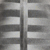 janice Grey stripes bling detail bandage maxi dress in silver