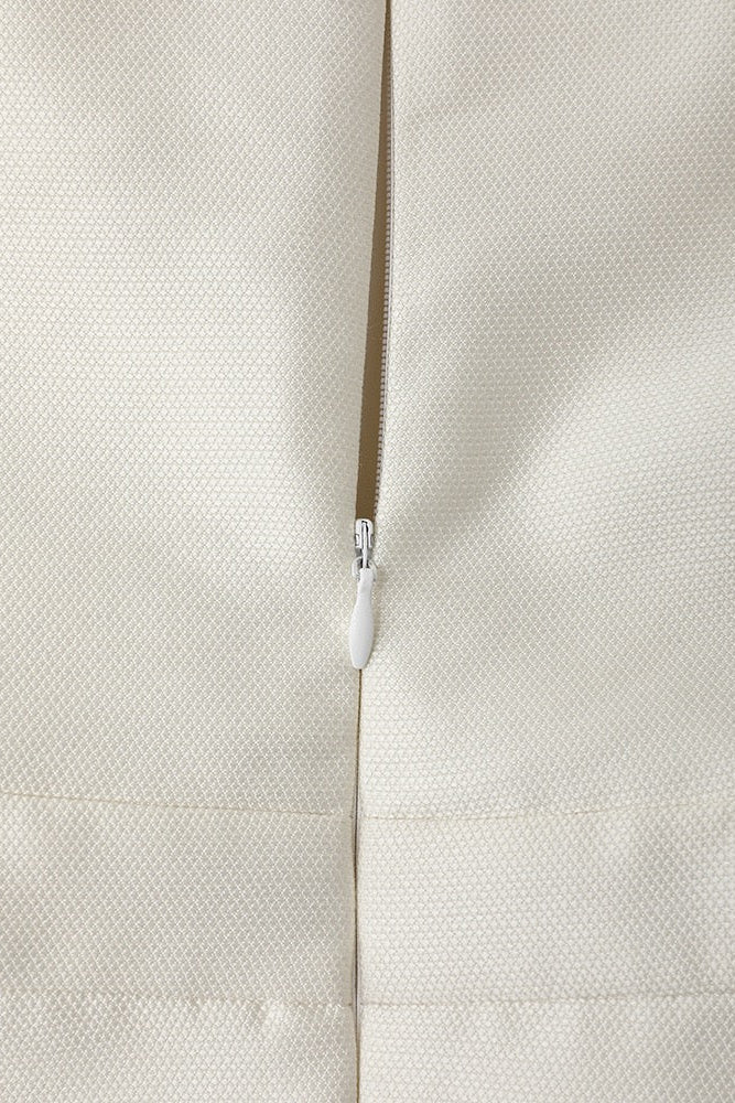 Strapless Straight Across Neck Polyester Midi Dress