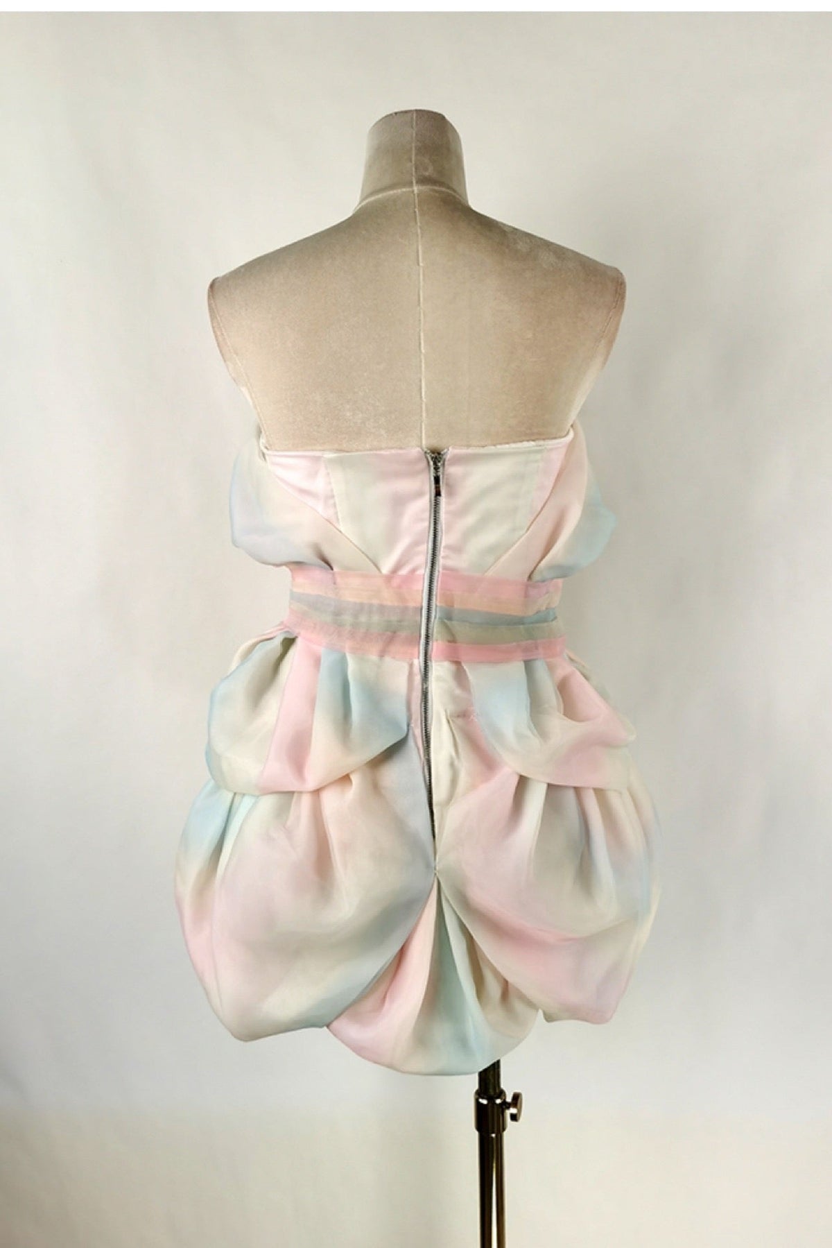 FLOWER BUD RAINBOW MINI DRESS