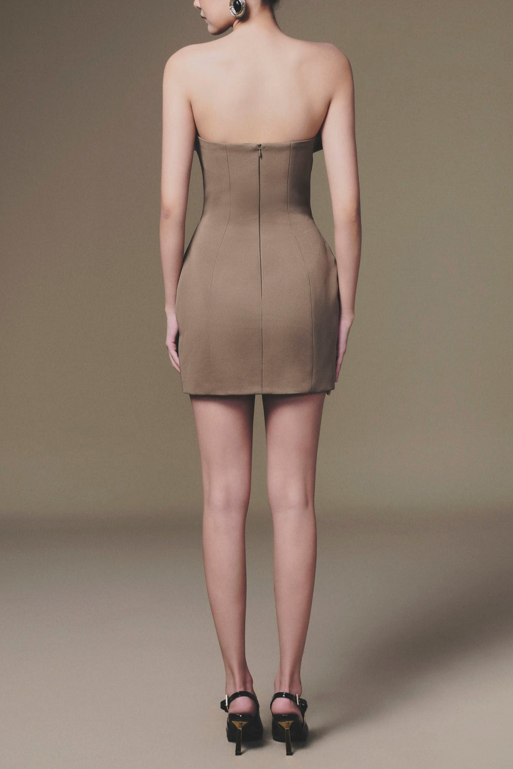 3D flowers Bustier Mini Dress