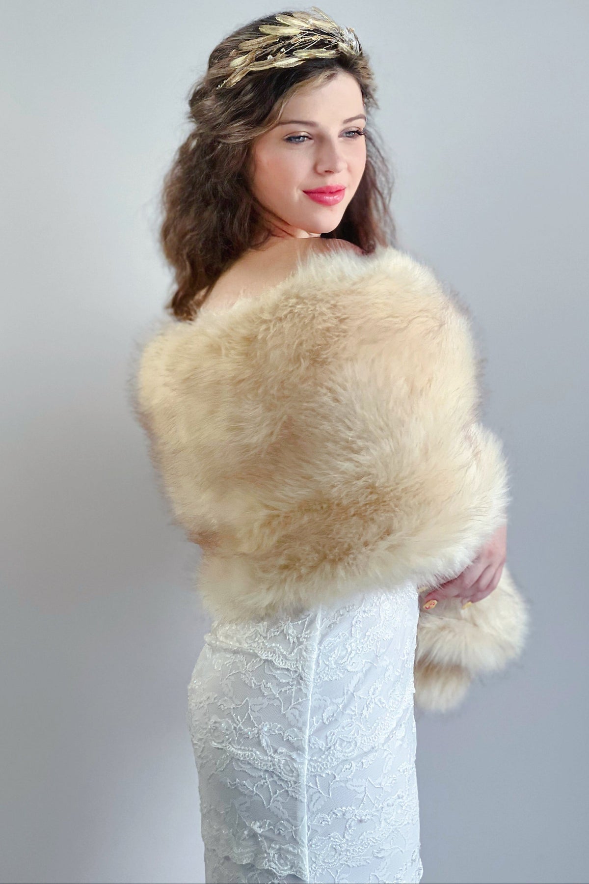 isabel Fur Shawl