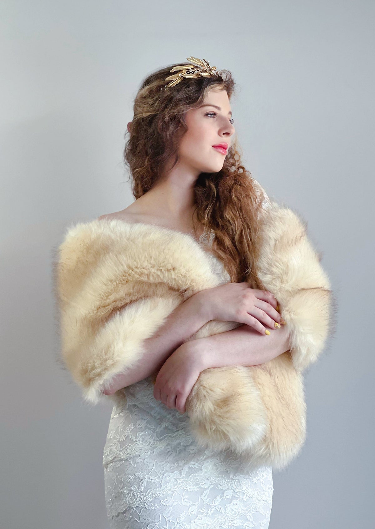 isabel Fur Shawl