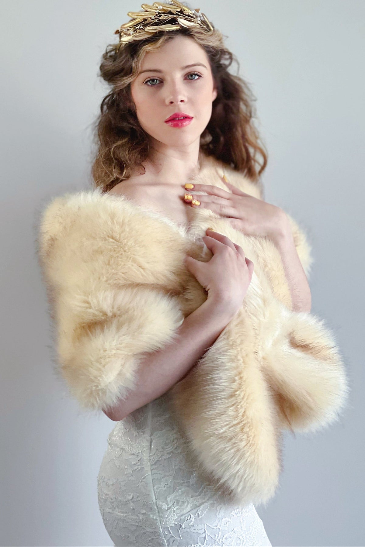 isabel Fur Shawl