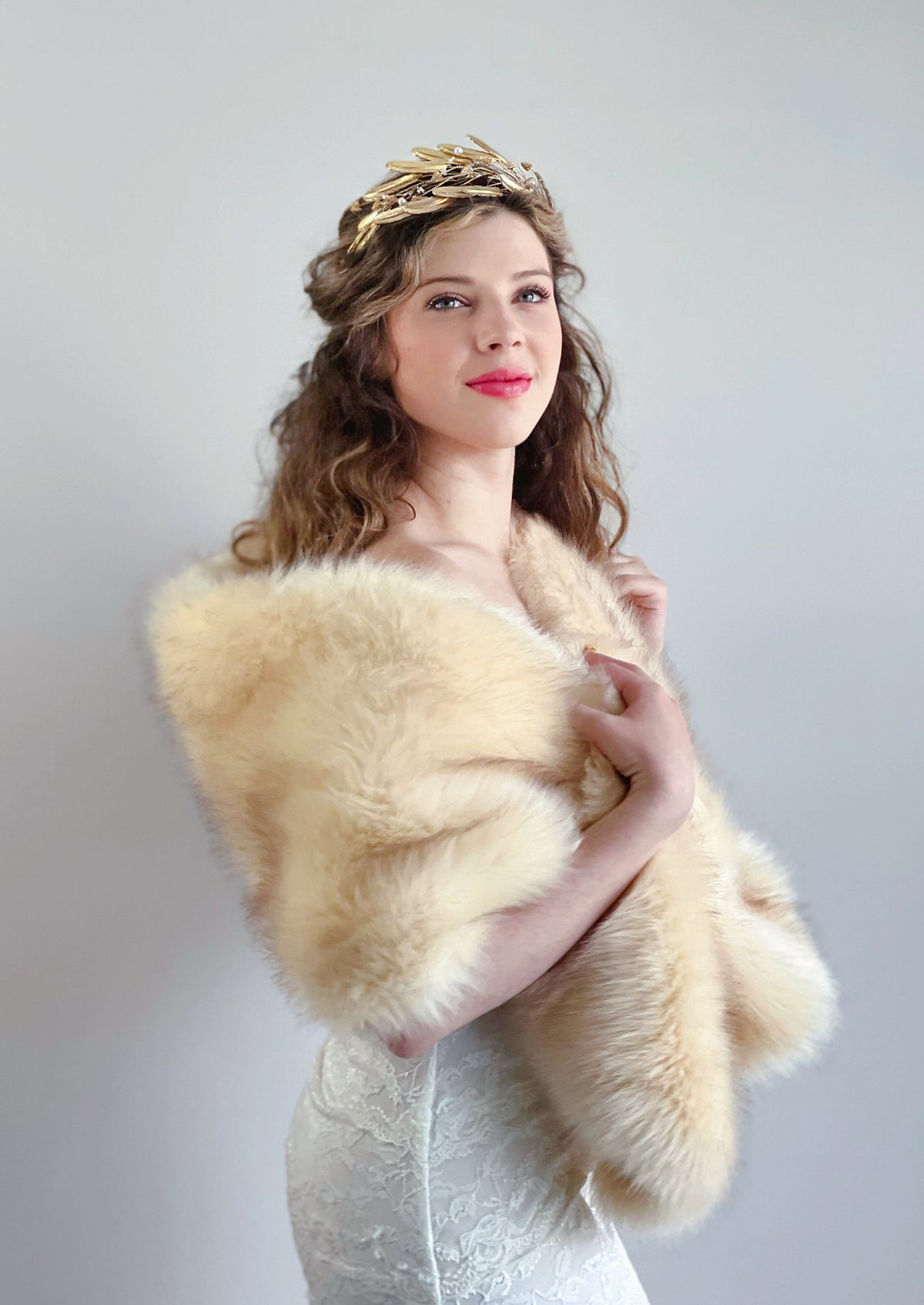 isabel Fur Shawl