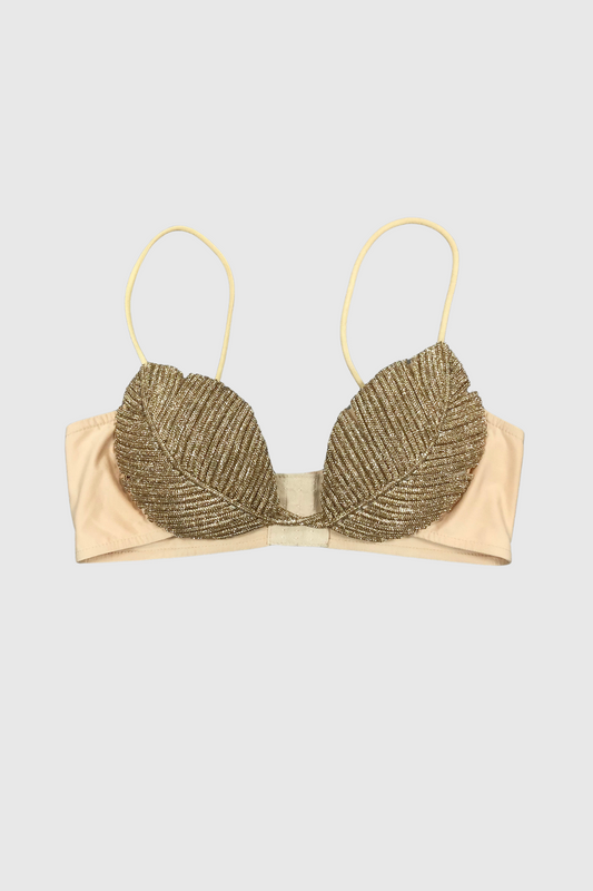 Leaf Crystal Bralette - Gold