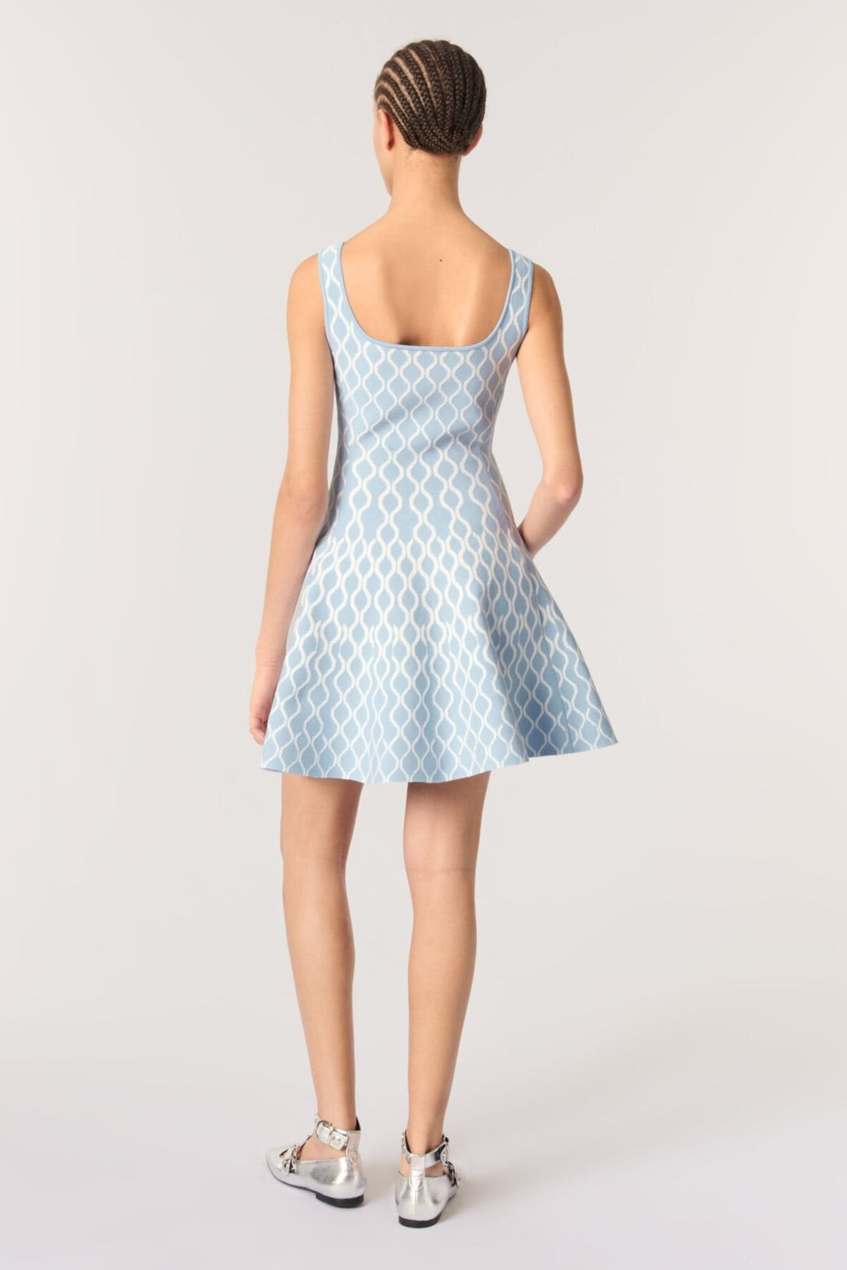 Hélène patterned-jacquard sleeveless mini dress