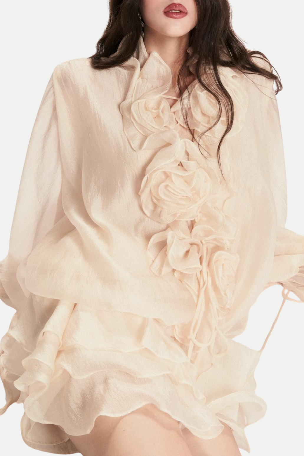 Jaketta Flower Ruffle Mini Dress