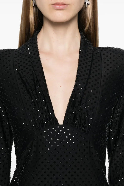 Kawhi Rhinestone Embellished Mini Dress