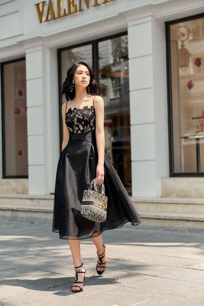 tule lace camisole dress