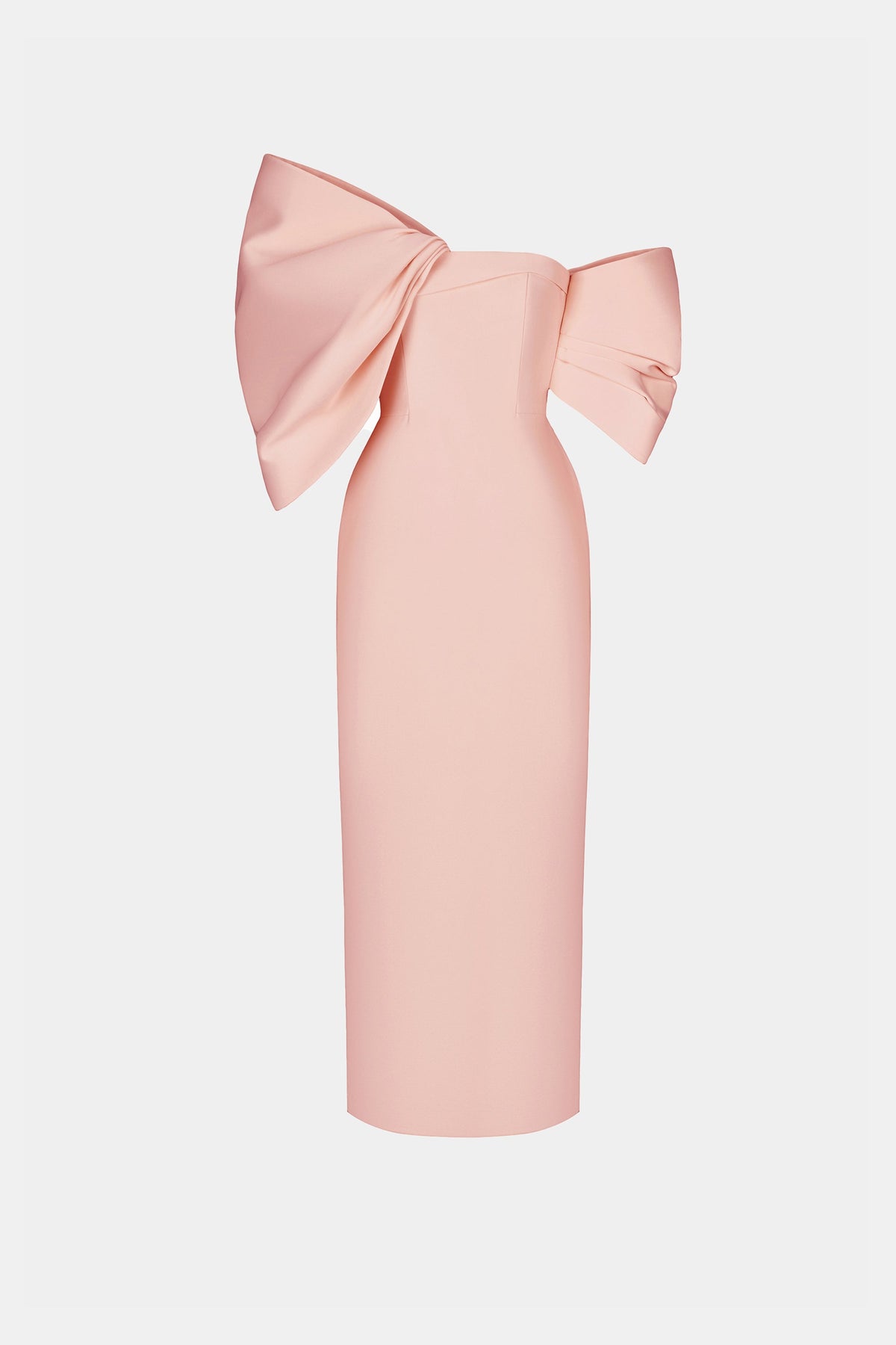 PINK  BIG BOW MIDI DRESS