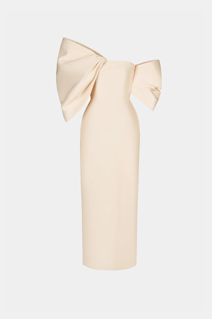 IVORY BIG BOW DRESS