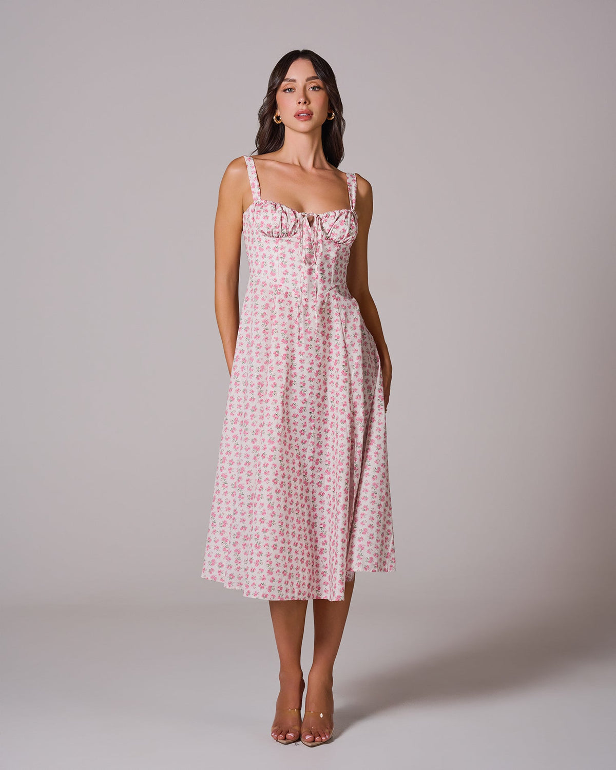 LOUISA Bustier Midi Dress