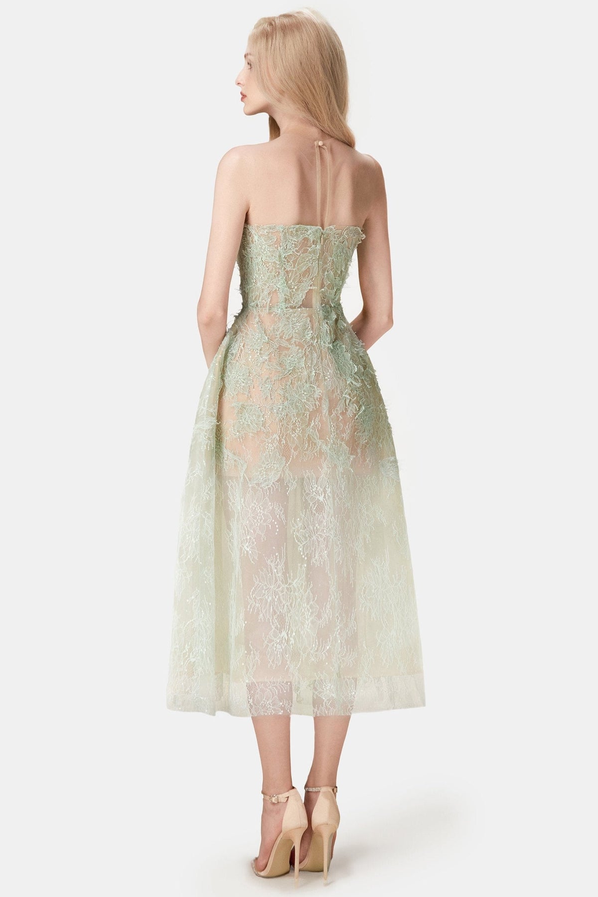 Mint Beaded Lace Dress