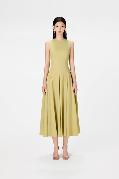 MINT RAW EDGE MIDI DRESS