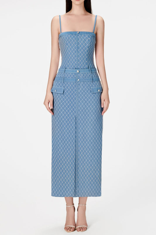 LILI DENIM STRING DRESS