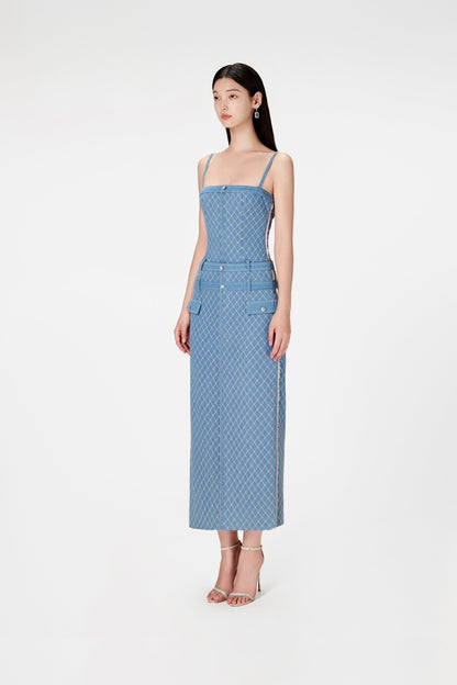 LILI DENIM STRING DRESS