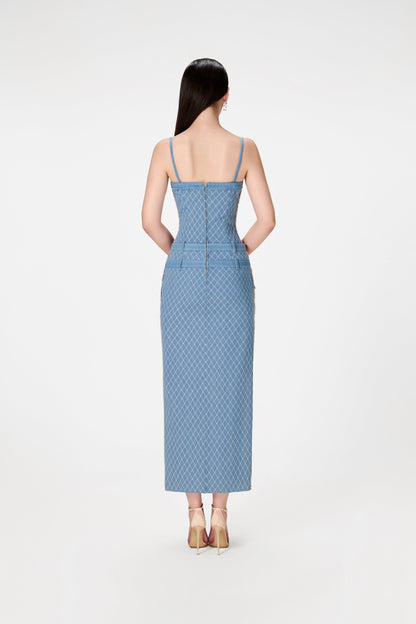 LILI DENIM STRING DRESS