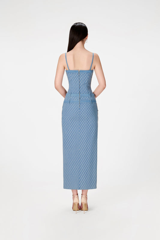 LILI DENIM STRING DRESS
