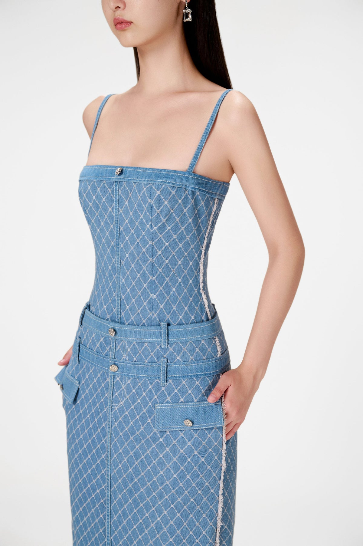 LILI DENIM STRING DRESS
