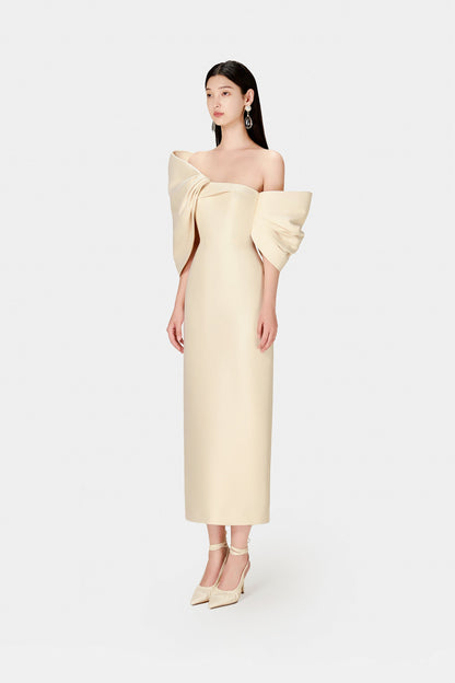 IVORY BIG BOW DRESS