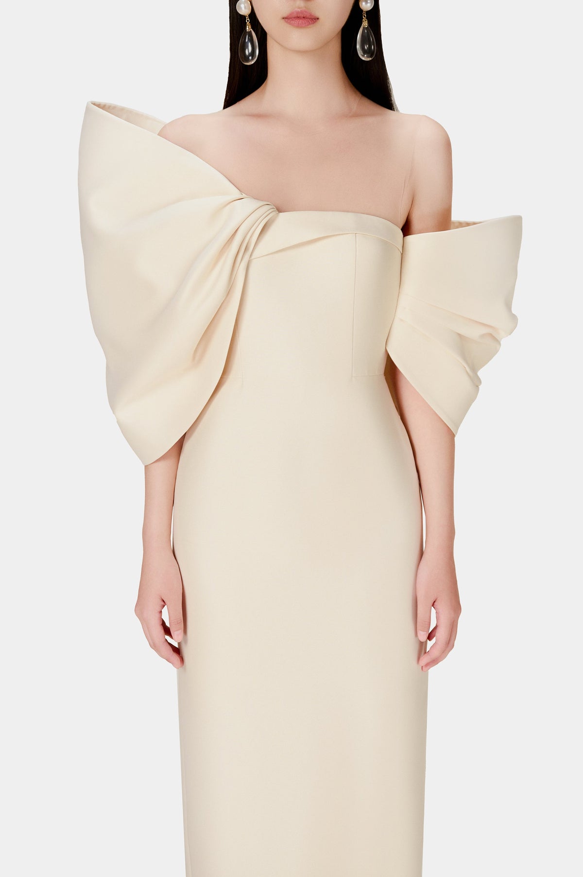 IVORY BIG BOW DRESS