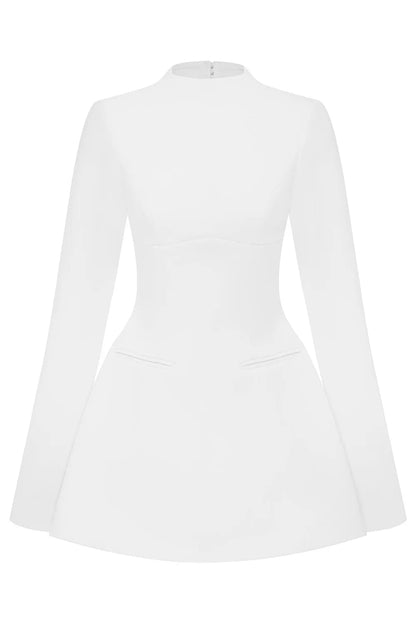 MOLLY OPEN BACK LONG SLEEVE MINI DRESS