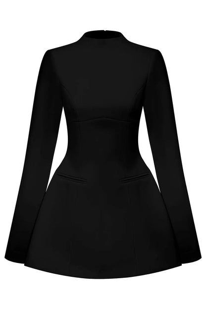 MOLLY OPEN BACK LONG SLEEVE MINI DRESS