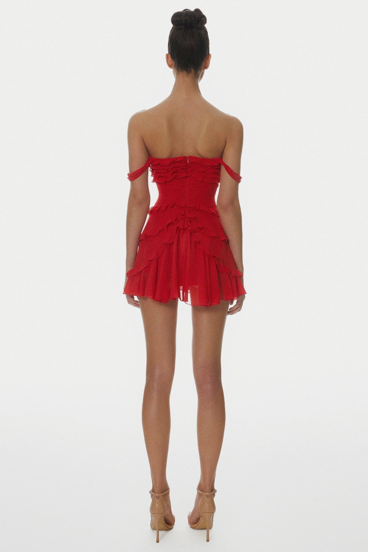 Nirva Off Shoulder Ruffle Mini Dress